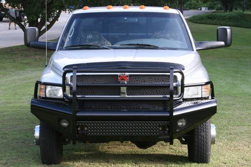 Black Steel Bumpers by Fab Fours - Dodge HD 1994-2002