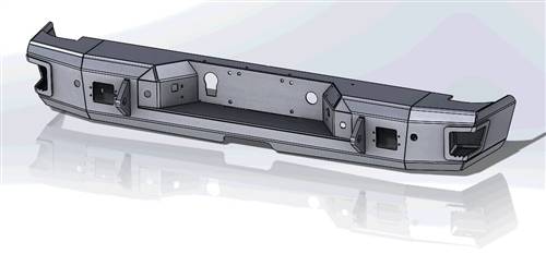 Hammerhead Bumpers - Hammerhead 600-56-0482 Flush Mount Rear Bumper with Sensor for GMC Sierra 2500/3500 2015-2019