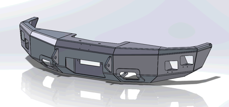 Hammerhead Bumpers - Hammerhead 600-56-0562 Front Bumper with Square Light Holes Ford F150 2004-2008