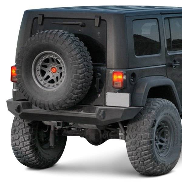 Expedition One - Expedition One JKRB100 Trail Series Rear Bumper for Jeep Wrangler JK 2007-2018 - Bare Steel