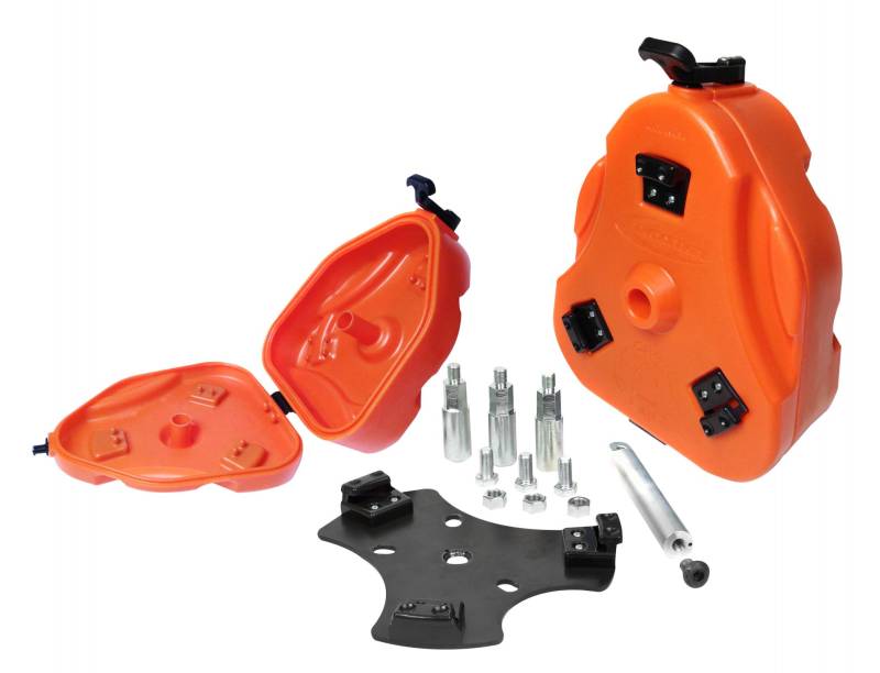 Daystar - Daystar KJ71035OR Cam Can Trail Box Orange with Spare Tire Mount Jeep CJ 1946-1975