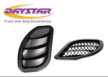 Daystar - Daystar KJ71048BK Jeep Wrangler JK 2007-2018 Hood Side Vent Kit Right and Left Black Pair