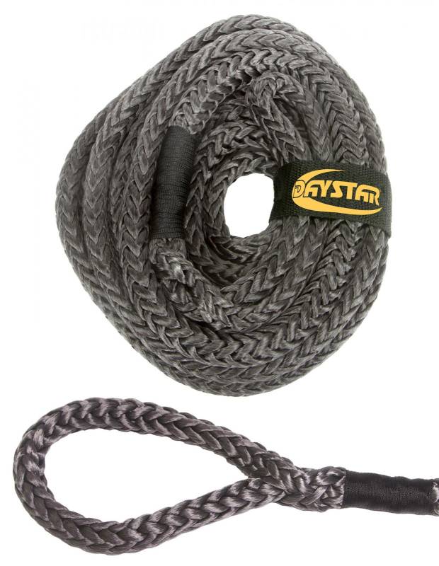 Daystar - Daystar KU10104BK 15 Foot Recovery Rope with Loop Ends and Nylon Recovery Rope Bag 1/2 x 15 Foot Black Rope