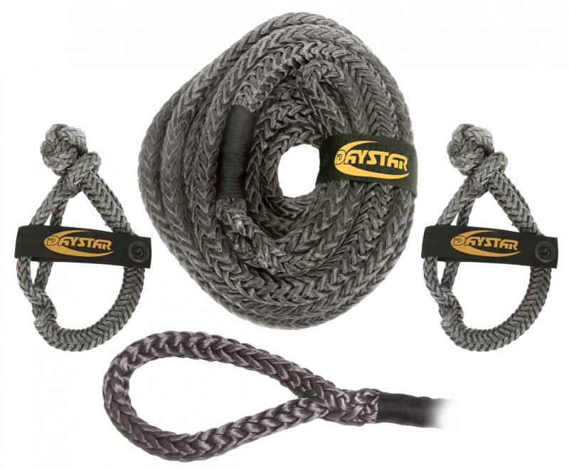 Daystar - Daystar KU10305BK 35' x 7/8' Foot Recovery Rope with Loop Ends (2) 3/8" Soft Shackles and Nylon Recovery Bag