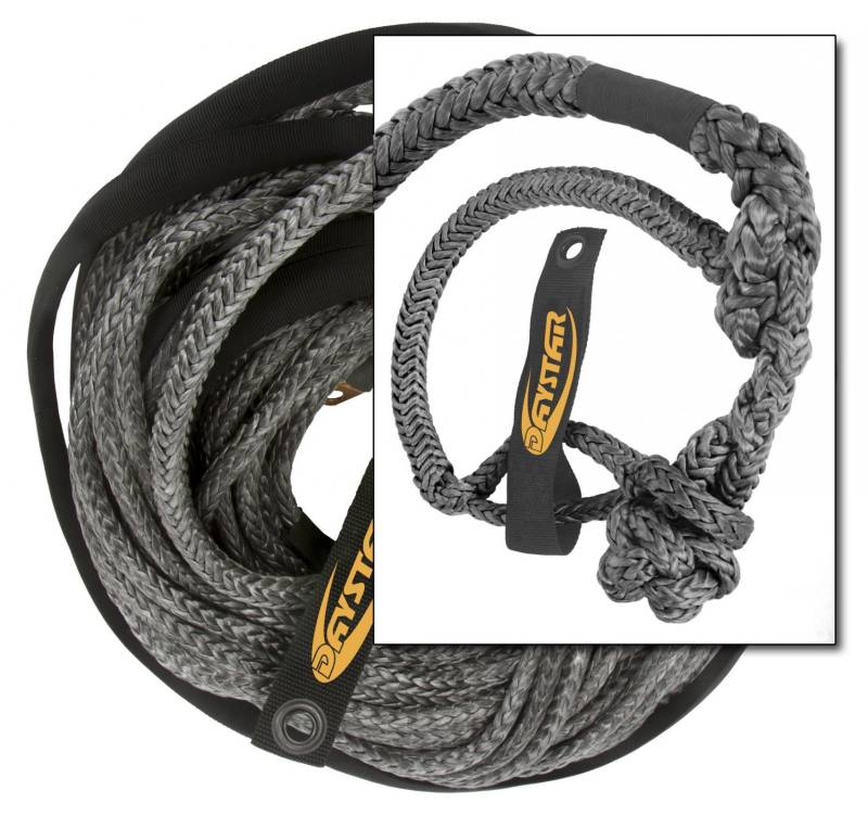 Daystar - Daystar KU10402BK 50 Foot Synthetic Winch Line with shackle End 1/4 x 50 Foot Plasma Synthetic Fiber Black