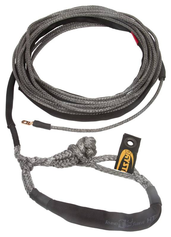 Daystar - Daystar KU10404BK 80 Foot Winch Rope with shackle End 3/8 x 80 Foot Black