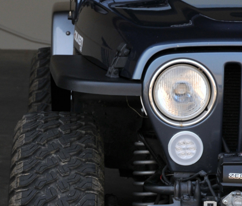 MCE Fenders - MCE Fenders FFTJG2-3-F 2 Front 3" Wide Flat Fender Flares Jeep Wrangler TJ/LJ 1997-2006