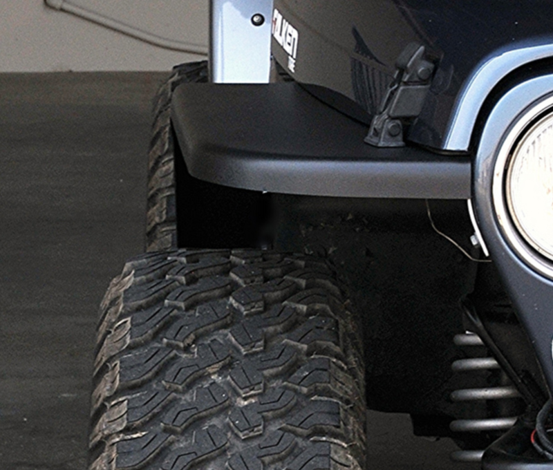 MCE Fenders - MCE Fenders FFTJG2-4.5-F 2 Front 4.5" Wide Flat Fender Flares Jeep Wrangler TJ/LJ 1997-2006