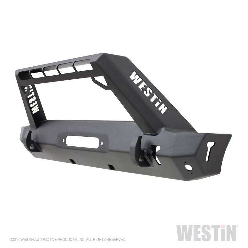 Westin - Westin 59-80085 WJ2 Stubby Front Bumper w/LED Light Bar Mount Jeep Wrangler JL 2018-2020 and Gladiator 2020