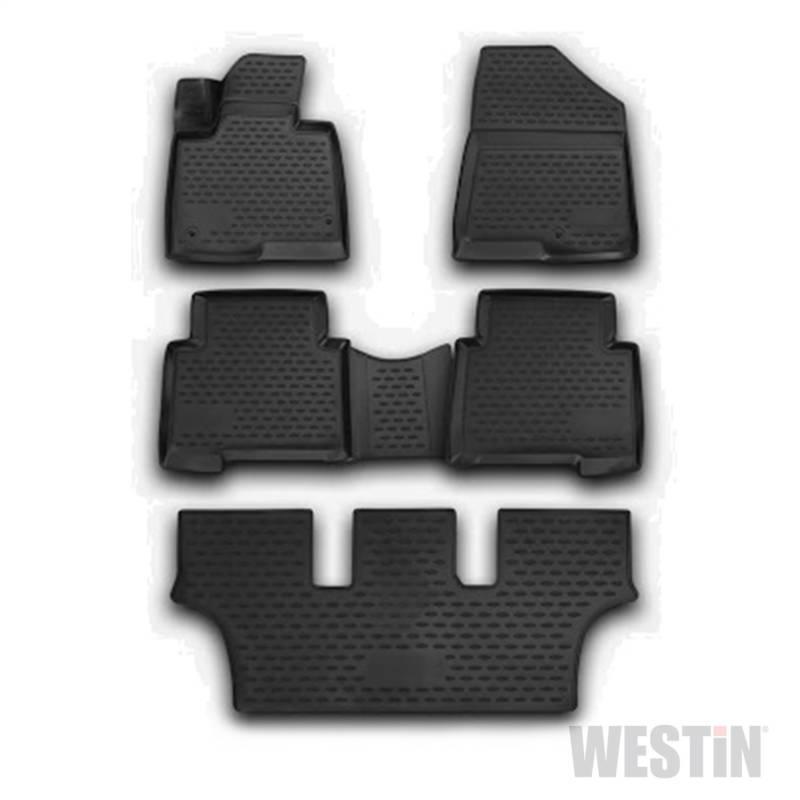 Westin - Westin 74-17-51043 Profile Liners Front, 2nd & 3rd Row Set Hyundai Santa Fe 7 passenger 2013-2018