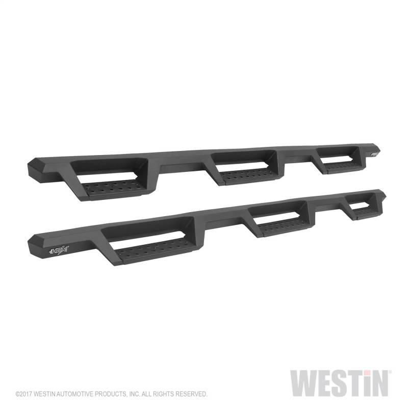 Westin - Westin 56-534595 HDX Drop Wheel-to-Wheel Nerf Step Bars Chevrolet/GMC Chevy Silverado and GMC Sierra 1500 Double Cab 2014-2018 (6.5' Bed) and Silverado LD/Sierra 1500 Limited Double Cab 2019 (6.5' Bed) and 2500/3500 Double Cab 2015-2019 (6.5' Bed) & Duall