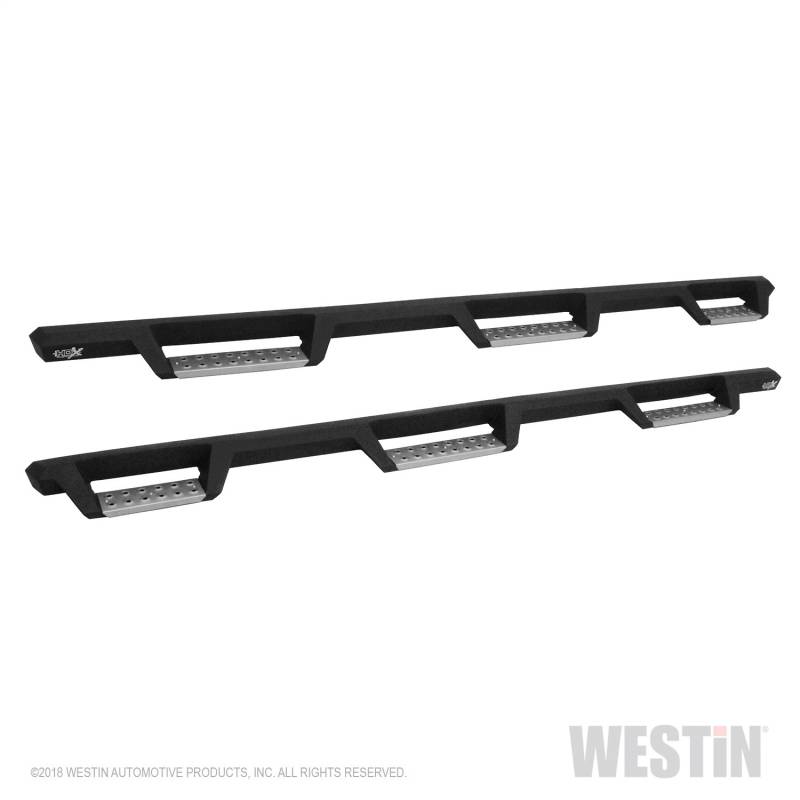 Westin - Westin 56-5345752 HDX Stainless Drop Wheel-to-Wheel Nerf Step Bars Chevrolet/GMC Chevy Silverado and GMC Sierra 1500 Crew Cab 2007-2018 (6.5' Bed)(Excl. Classic) and 2500/3500 Crew Cab 2007-2019 (6.5' Bed) & Dually (8' Bed)