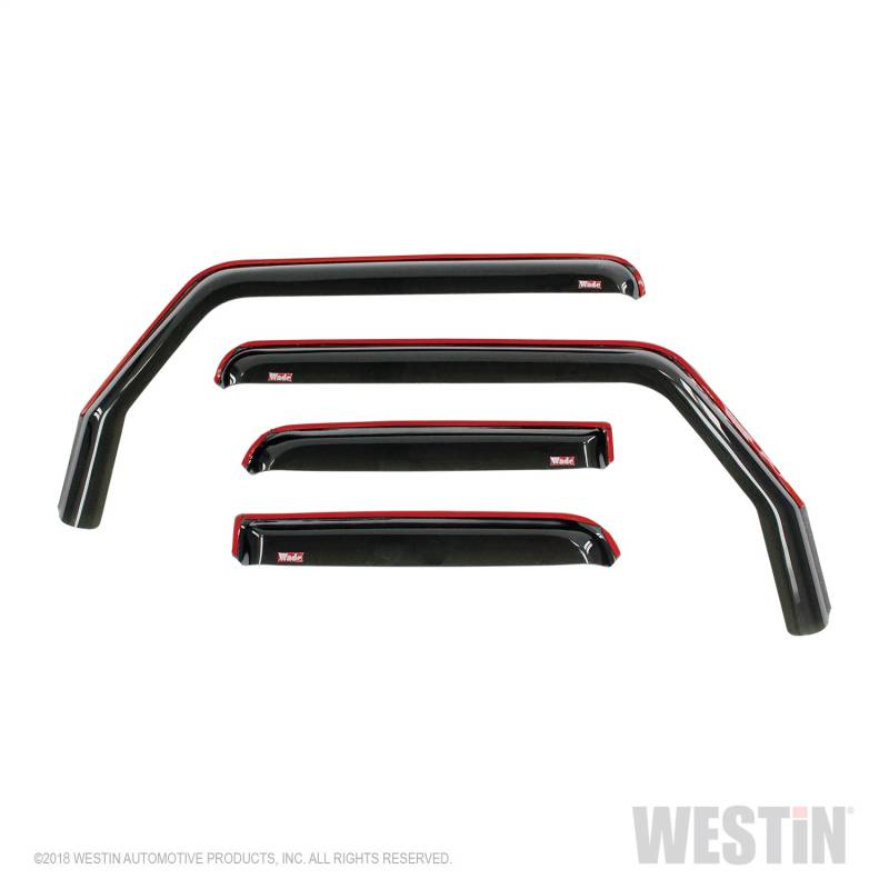 Westin - Westin 72-51499 In Channel Wind Deflector 4pc Jeep Wrangler JL Unlimited 4dr 2018-2020
