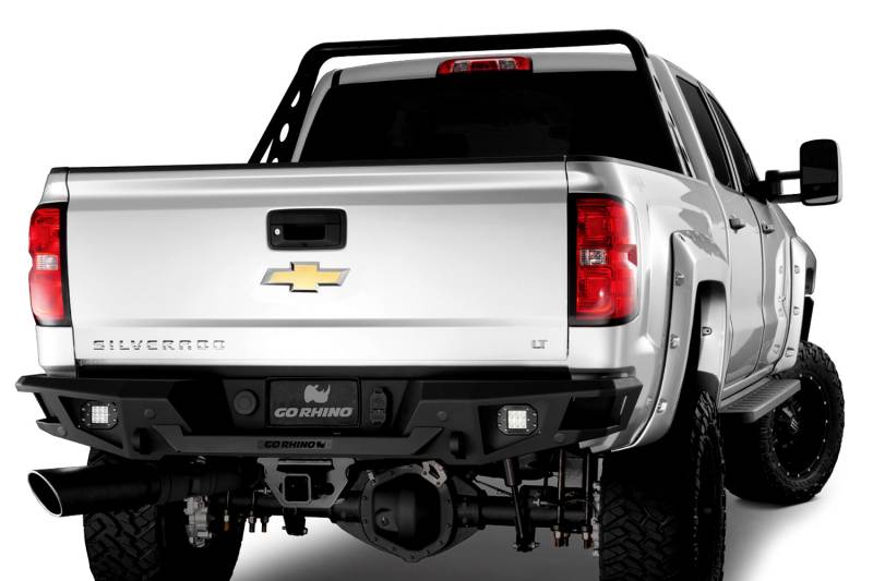 Go Rhino - Go Rhino 28171T BR20 Rear Bumper GMC Sierra 1500 2014-2018