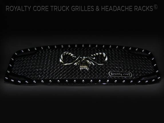 Royalty Core - Royalty Core 13685 Dodge Ram 1500 2006-2008 RC2 Main Grille Twin Mesh with Goat Skull Logo