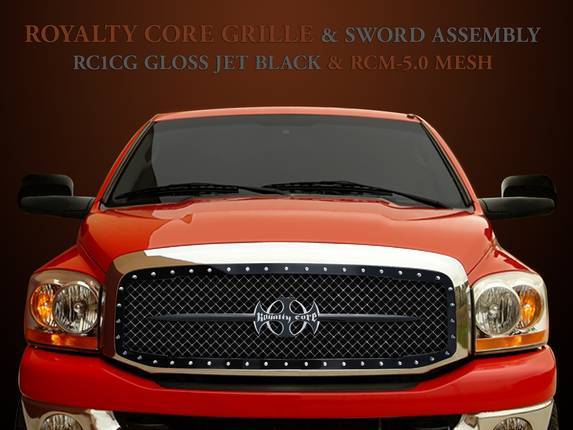 Royalty Core - Royalty Core 13702 Dodge Ram 2500/3500 2003-2005 RC1 Main Grille with Black Sword Assembly