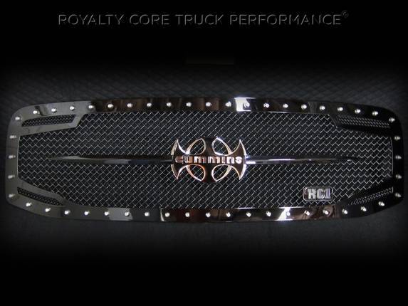 Royalty Core - Royalty Core 13781 Dodge Ram 2500/3500 2006-2009 RC2 Main Grille Twin Mesh & Cummins Sword Assembly