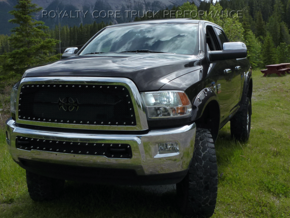 Royalty Core - Royalty Core 13782 Dodge Ram 2500/3500 2010-2012 RC2 Main Grille Twin Mesh w/ Cummins Black Swords