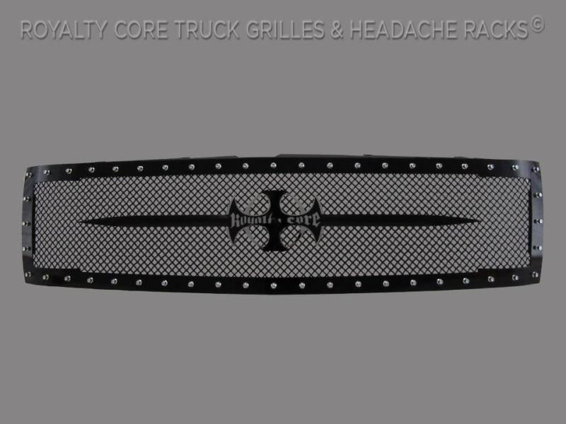 Royalty Core - Royalty Core 13825 Chevy 2500/3500 2007-2010 RC1 Full Grille Replacement with Sword Assembly