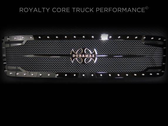 Royalty Core - Royalty Core 13827 Chevrolet 2500/3500 2007-2010 RC2 Full Grille Replacement with Sword Assembly