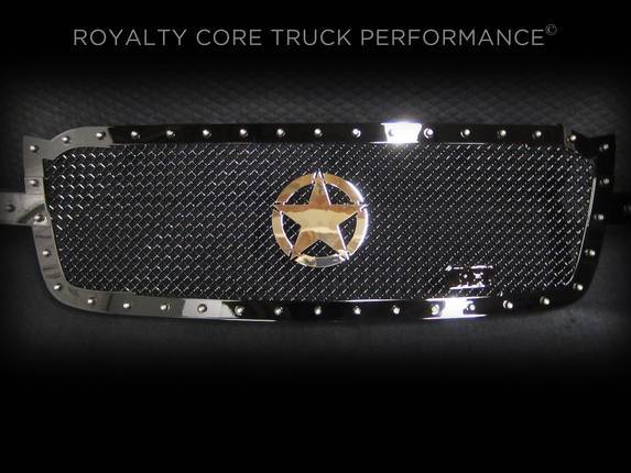 Royalty Core - Royalty Core 13829 Chevrolet 1500 2003-2005 RC1 Full Grille Replacement with War Star Emblem