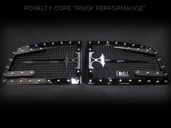 Royalty Core - Royalty Core 13947 Dodge Ram 2500/3500 2003-2005 RC3DX Innovative Grille w/ Split Sword Assembly