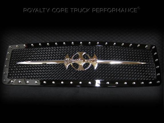 Royalty Core - Royalty Core 13981 GMC Sierra 2500/3500 HD 2007-2010 RC1 Main Grille with Chrome Sword Assembly