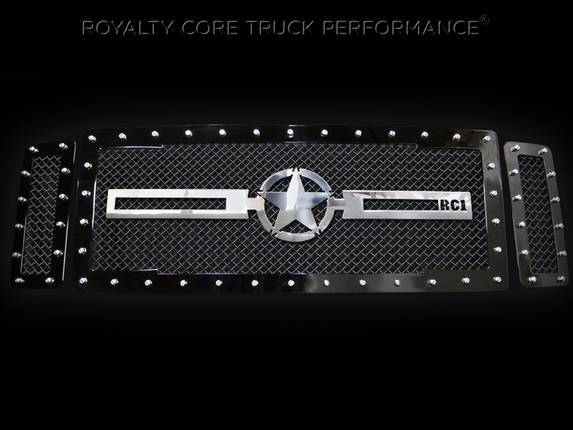 Royalty Core - Royalty Core 13991 Ford Super Duty 1999-2004 RC1 Main Grille 3 Piece with Chrome War Star Emblem