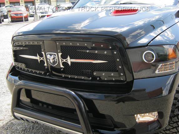 Royalty Core - Royalty Core 14017 Dodge Ram 2500/3500 2010-2012 RC3DX Innovative Grille w/ Split Sword Assembly