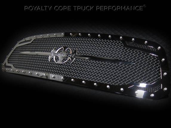 Royalty Core - Royalty Core 14117 Dodge Ram 1500 2013-2018 RC2 Main Grille Twin Mesh with Black Sword Assembly