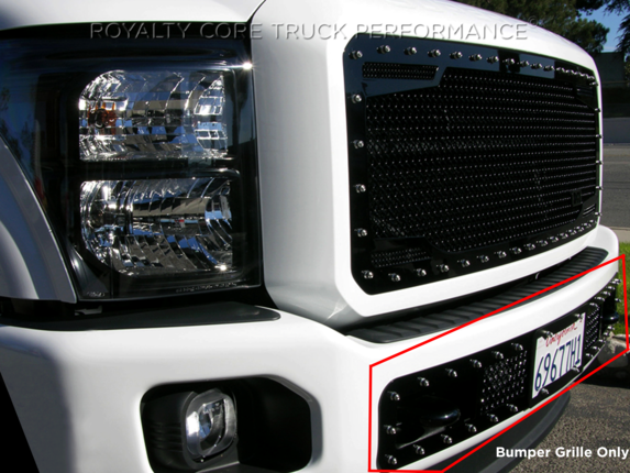 Royalty Core - Royalty Core 14128 FordSuper Duty2011-2016 Bumper Grille with License Plate Housing