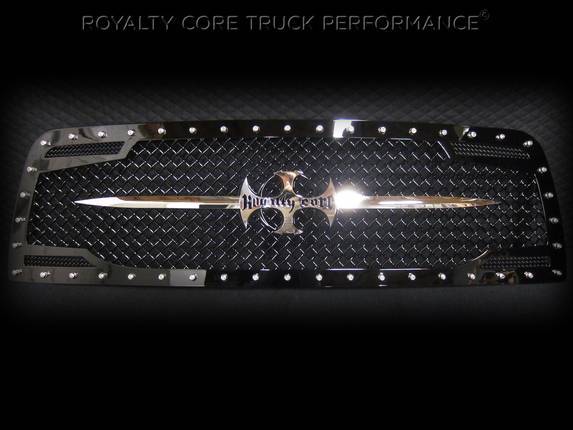 Royalty Core - Royalty Core 14178 Dodge Ram 2500/3500 2013-2018 RC2 Grille Twin Mesh w/ Chrome Sword Assembly