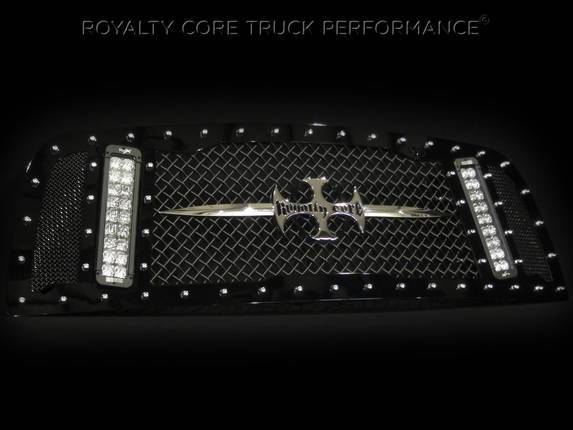 Royalty Core - Royalty Core 14322 Dodge Ram 2500/3500 2003-2005 RCX Main Grille w/ Two Double Row LED Light Bars