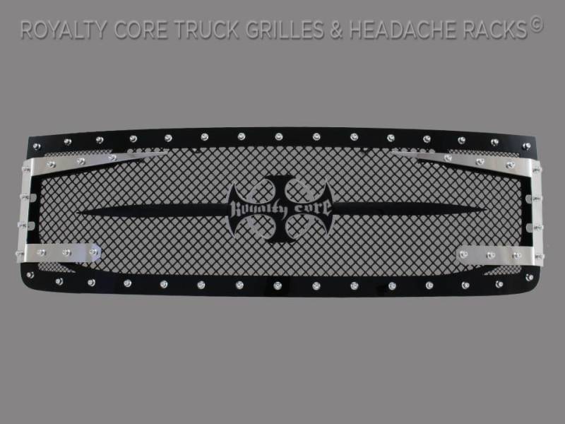 Royalty Core - Royalty Core 14430 GMC Sierra HD 2500/3500 2015-2019 RC3DX Innovative Grille