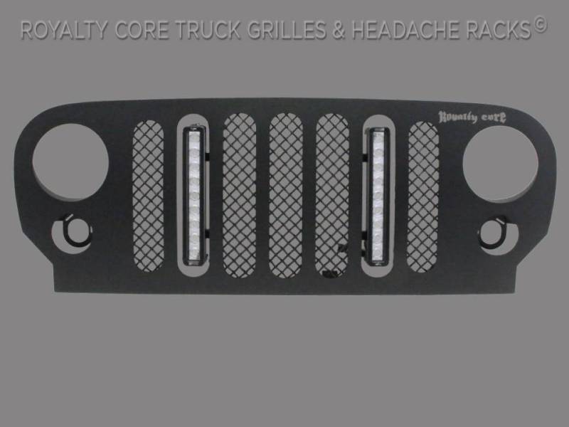 Royalty Core - Royalty Core 14439 Jeep Wrangler 2007-2017 RCJK Full Grille Replacement W/LED