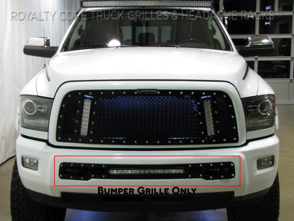Royalty Core - Royalty Core 14472 Dodge Ram 2010-2012 Bumper Grille with 20" LED Bar