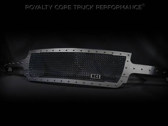 Royalty Core - Royalty Core 14507 Chevrolet 2500/3500 1999-2002 Full Grille Replacement RC1 Satin Black Grille