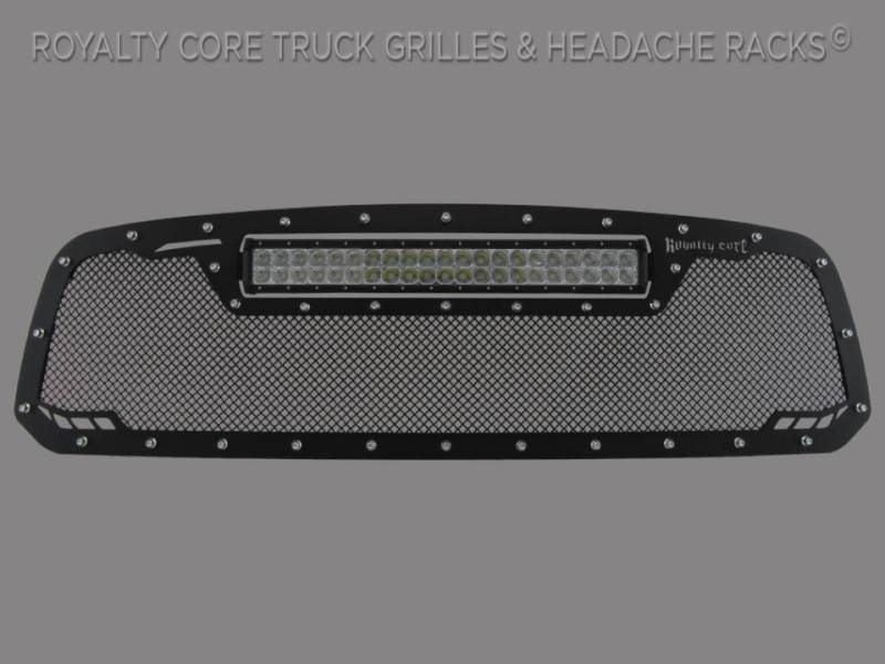 Royalty Core - Royalty Core 14602 DODGE RAM 1500 2013-2018 RCRX LED Race Line Grille-Top Mount LED