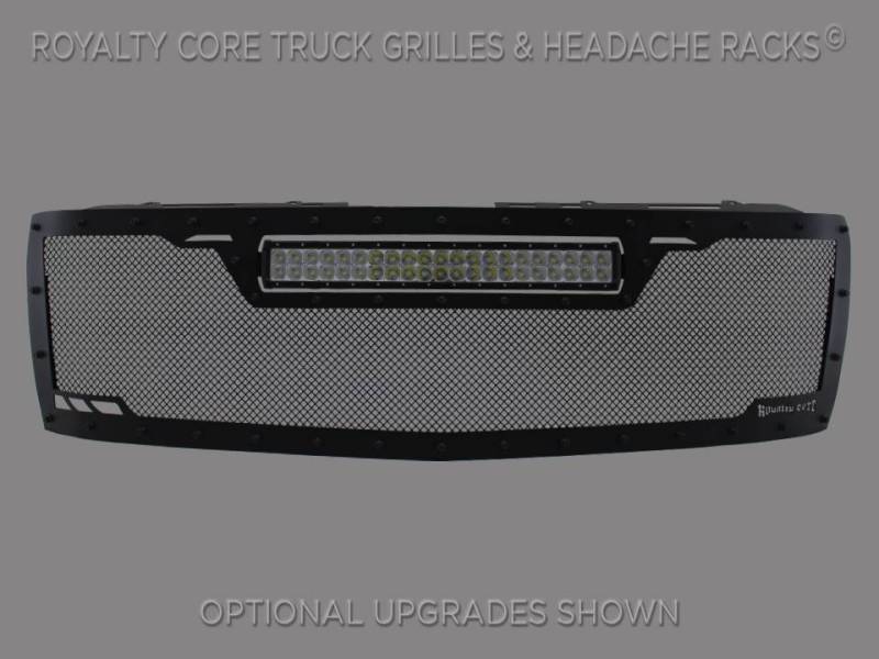 Royalty Core - Royalty Core 14608 Chevy 2500/3500 2007-2010 RCRX LED Full Grille Replacement-Top Mounted LED