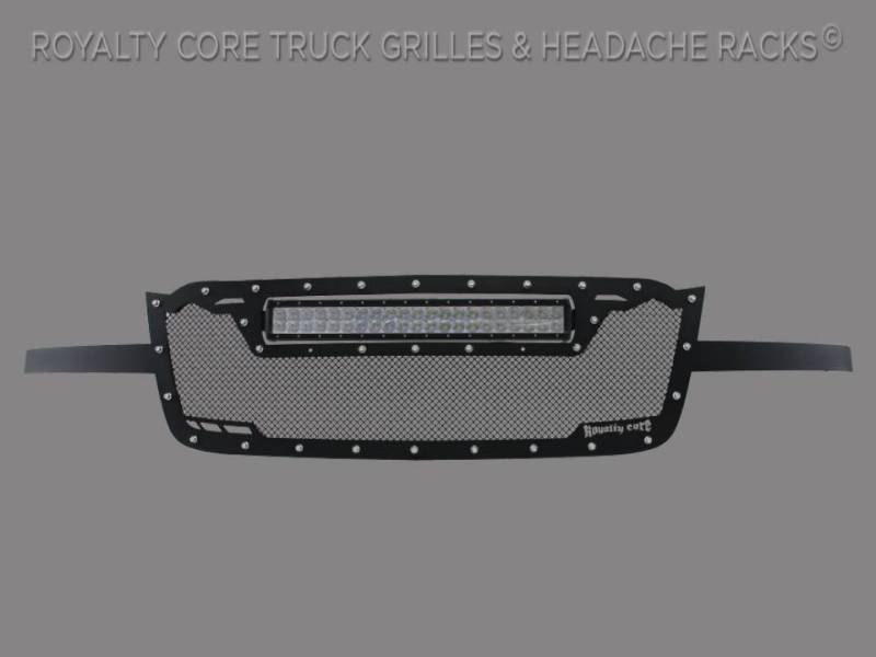 Royalty Core - Royalty Core 14615 Chevrolet 1500 2003-2005 RCRX Race Line Full Grille Replacement-Top Mount LED