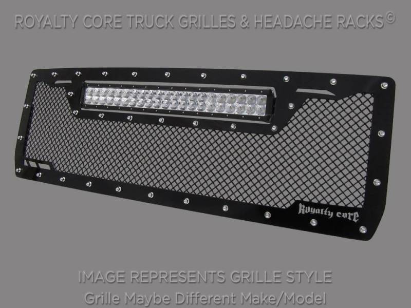 Royalty Core - Royalty Core 14619 GMCDenaliHD 2500/3500 2011-2014 RCRX LED Race Line Grille-Top Mount LED