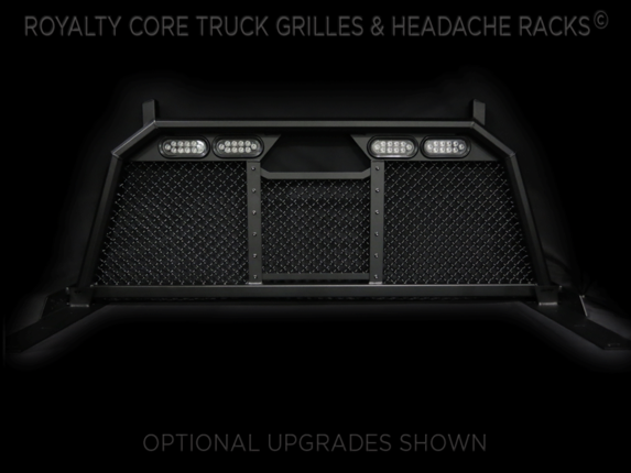 Royalty Core - Royalty Core 15327 Dodge Ram 1500 2009-2018 RC88 Ultra Billet Headache Rack w Integrated Taillights