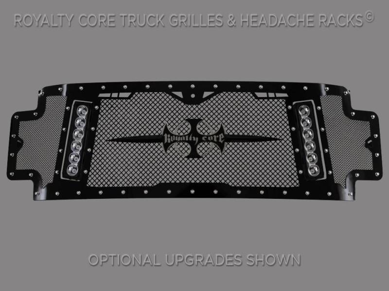 Royalty Core - Royalty Core 14976 Ford Super Duty 2017-2019 RCX Explosive Dual LED Full Grille Replacement*STOCK*