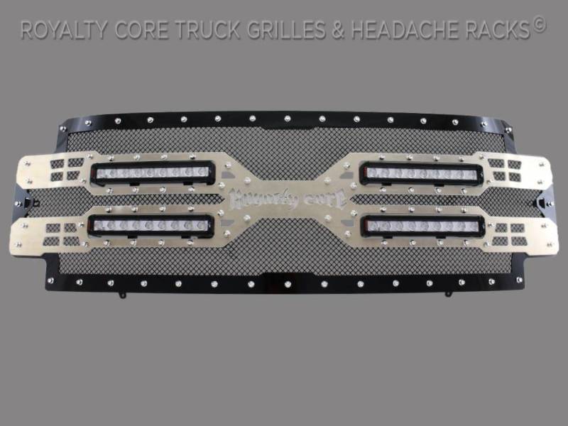 Royalty Core - Royalty Core 14981 Ford Super Duty 2017-2019 RC5X Quadrant LED Full Grille Replacement