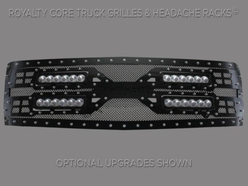 Royalty Core - Royalty Core 15101 Chevrolet Silverado Full Grille Replacement 2500/3500 HD 2011-2014 RC5X Quadrant LED Grille