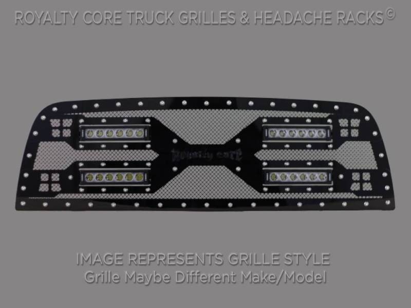 Royalty Core - Royalty Core 15121 Dodge Ram 1500 2006-2008 RC5X Quadrant LED Grille