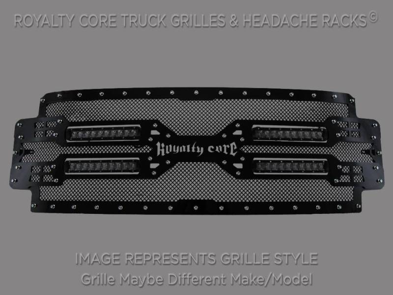 Royalty Core - Royalty Core 15144 GMC Sierra 1500, Denali, & All Terrain 2014-2015 RC5X Quadrant LED Grille