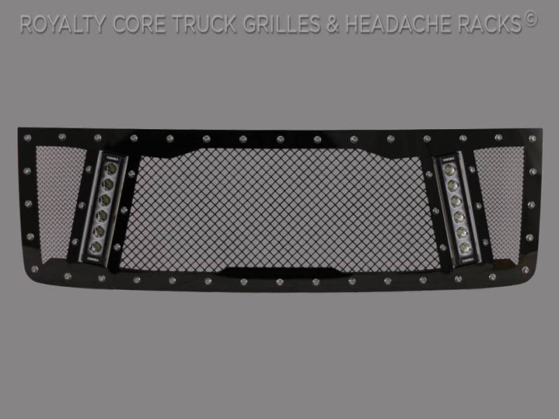 Royalty Core - Royalty Core 15770 GMC Sierra HD 2500/3500 2011-2014 RCX Explosive Dual LED Grille
