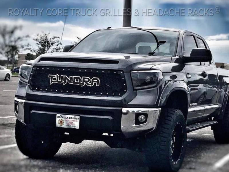 Royalty Core - Royalty Core 15805 RC2 Twin Mesh Grille with Tundra Emblem Toyota Tundra 2014-2019