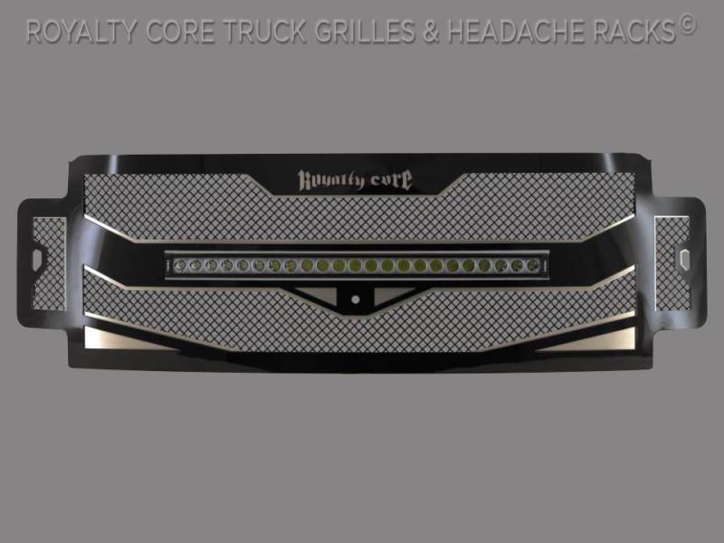 Royalty Core - Royalty Core 15818 Ford Super Duty 2017-2019 RC4X Layered 30" Curved LED Grille